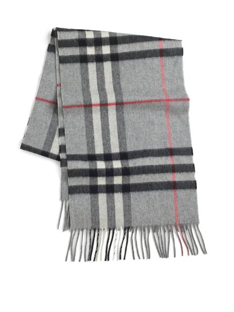 mens burberry scarf grey|Burberry check cashmere scarf sale.